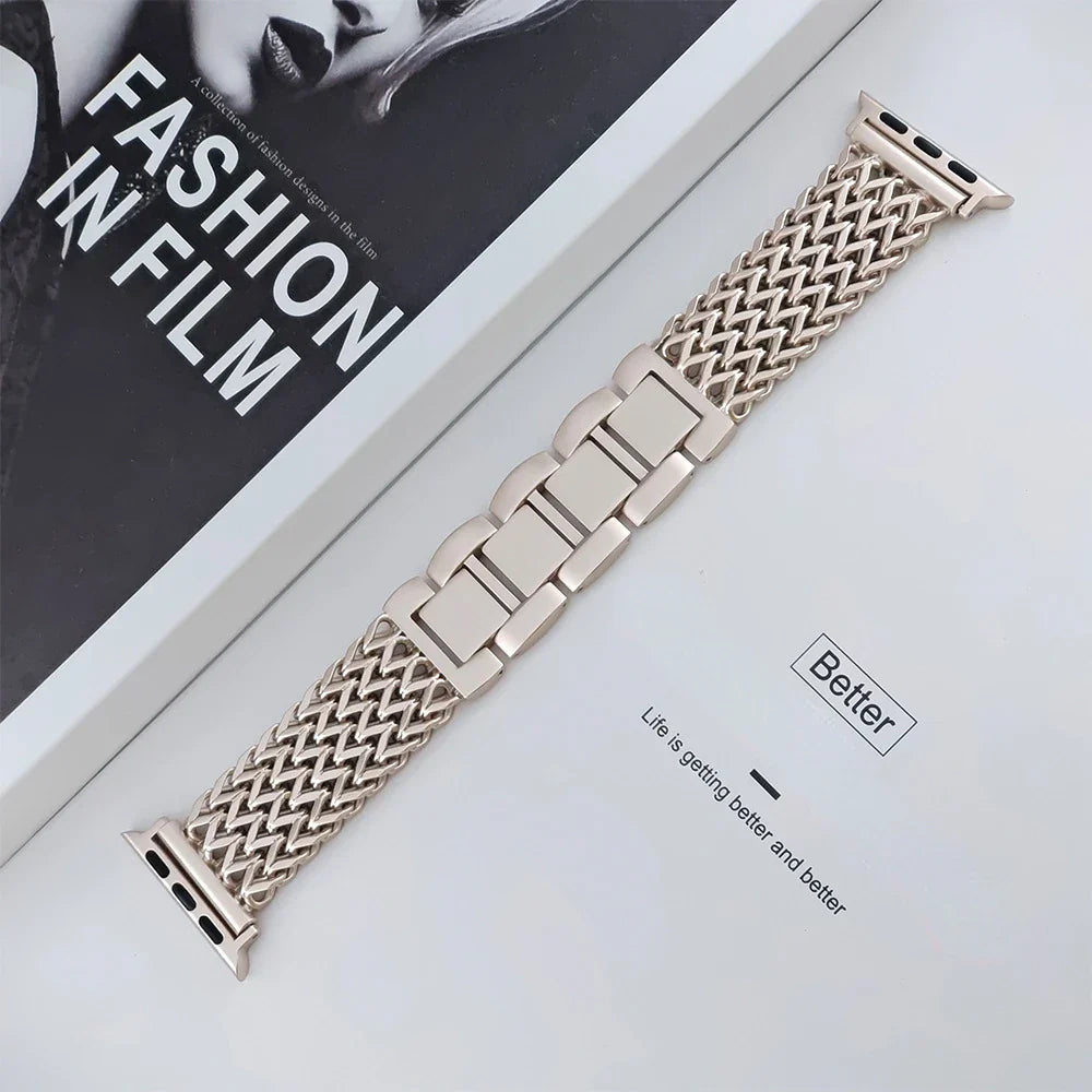 Braided Stainless Steel Strap For Apple Watch Series