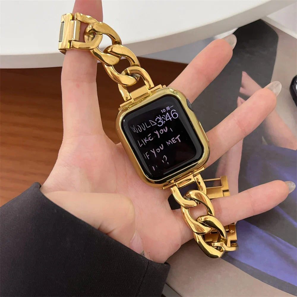 Luxuriös Gold Armband For Apple Uhr – Ansicht 6