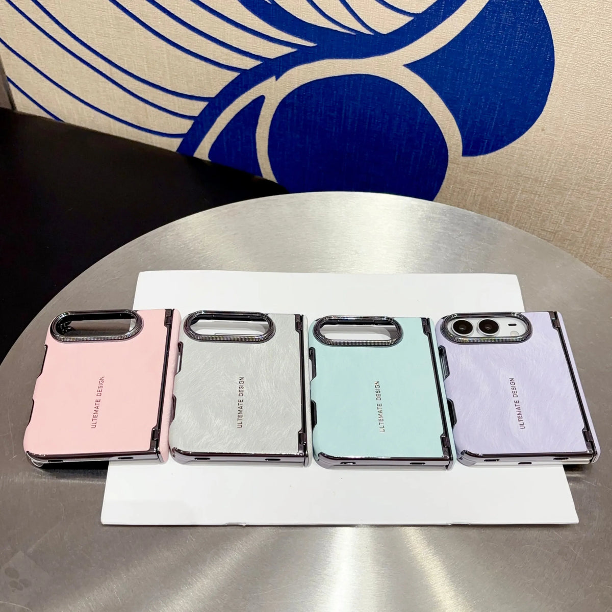 Soft-Touch Leather Case with Chrome Hinge for iPhone Duo