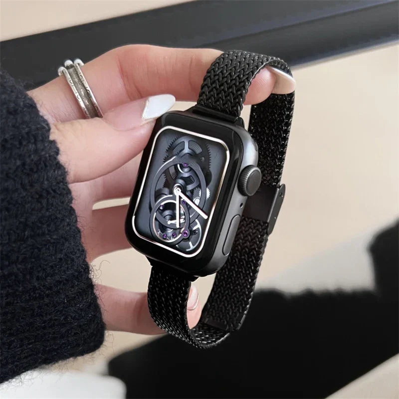 Metal Gold Armband For Apple Uhr Series – Ansicht 6