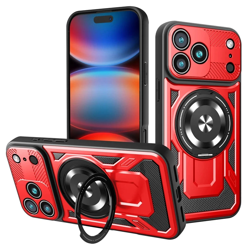 Premium MagSafe Armor Ring Stand iPhone Hülle – Ansicht 4