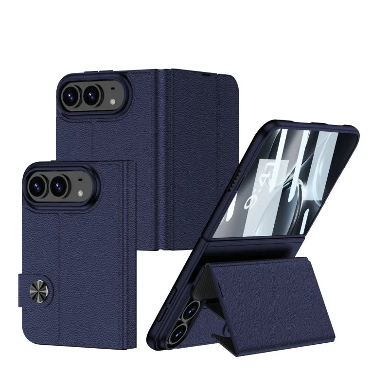 Luxury 2-in-1 Flip Cover with Screen Protector for iPhone Duo