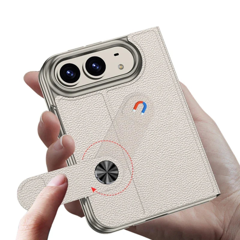 Luxury 2-in-1 Flip Cover with Screen Protector for iPhone Duo