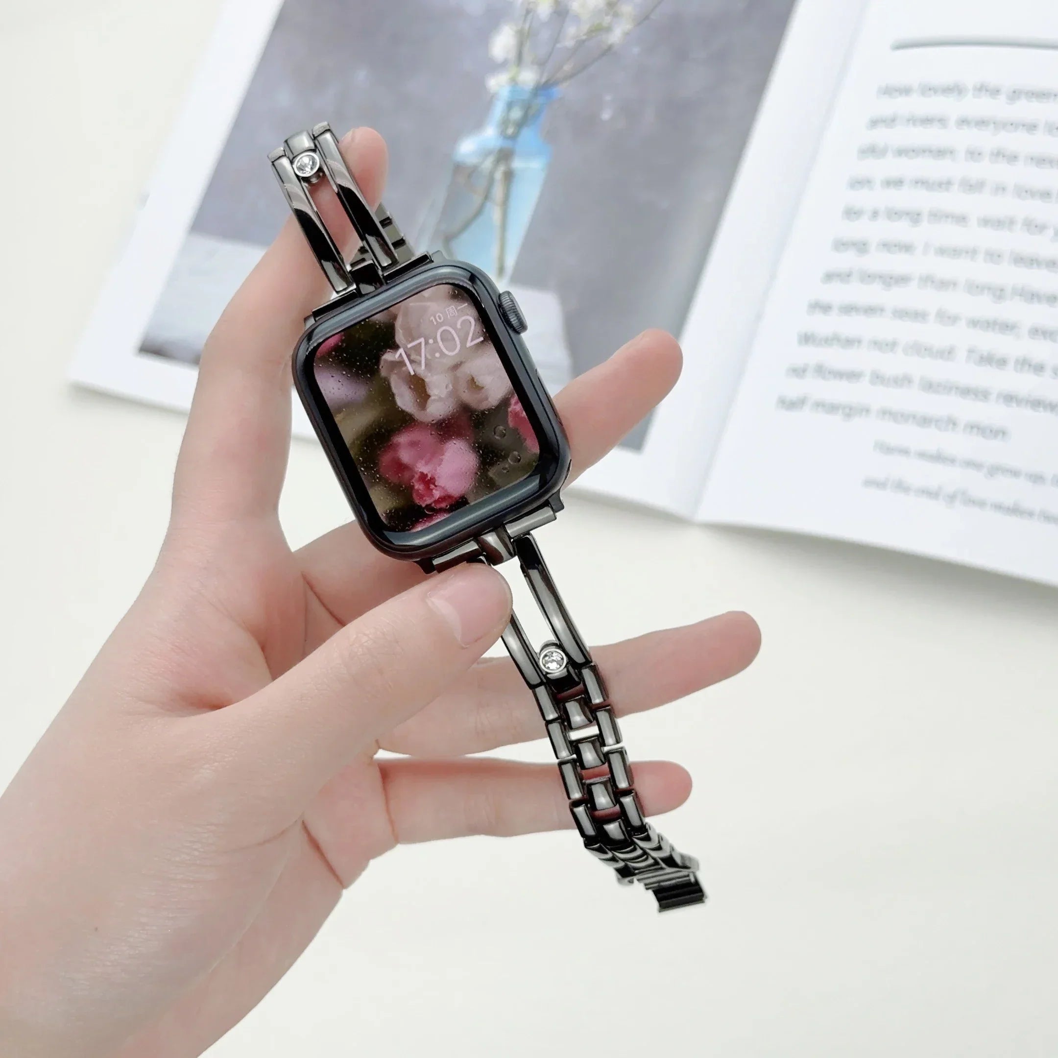 Stainless Steel Diamond Strap for Apple Watch