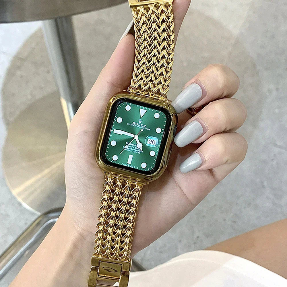 Braided Stainless Steel Armband For Apple Uhr Series – Ansicht 2