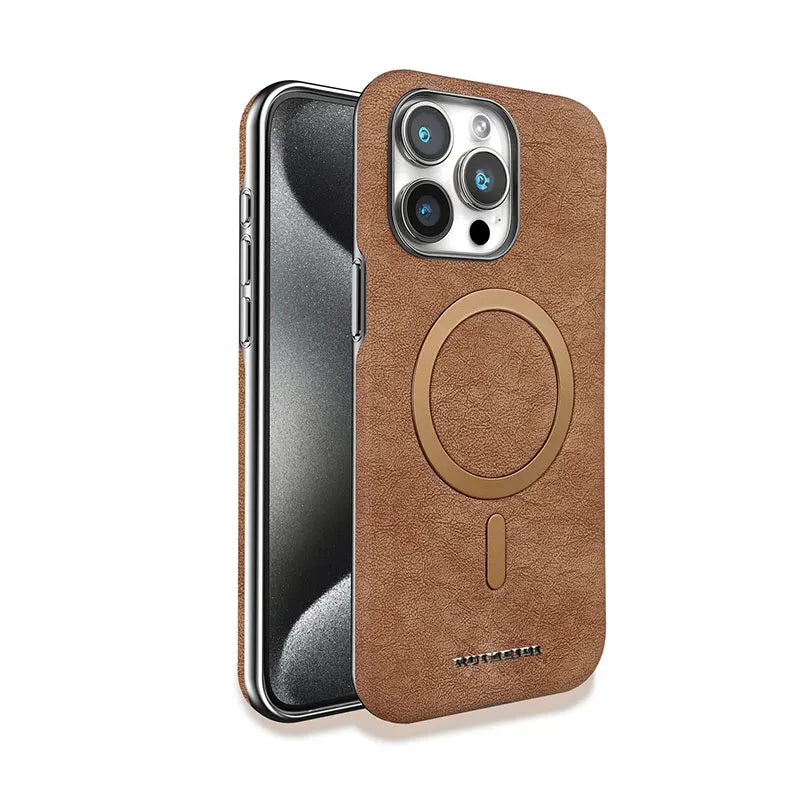 Leather Magnetic Case For iPhone