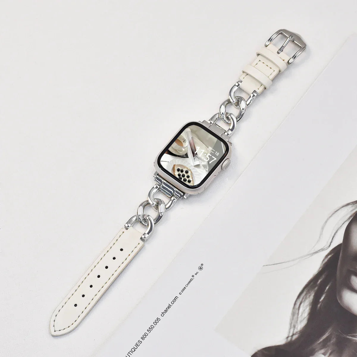 Metal Leder Armband For Apple Uhr – Ansicht 8