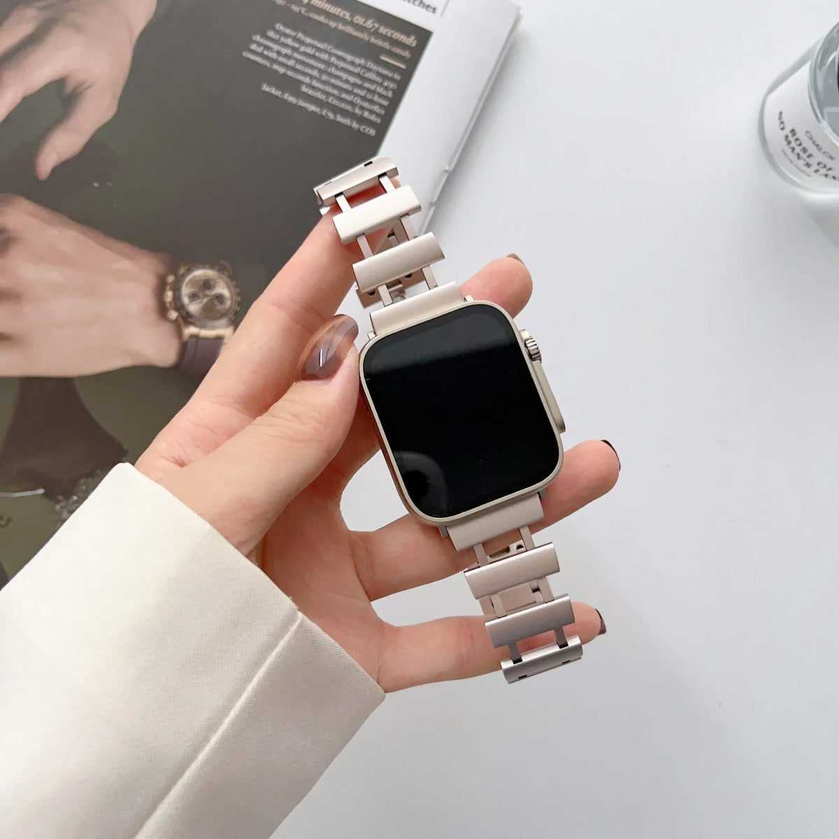 Luxuriös Stainless Steel Armband For Apple Uhr – Ansicht 3