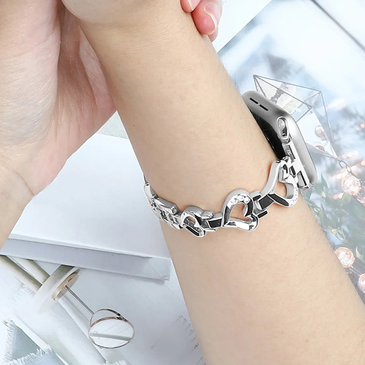 Luxuriös Stainless Steel Armband For Apple Uhr – Ansicht 5