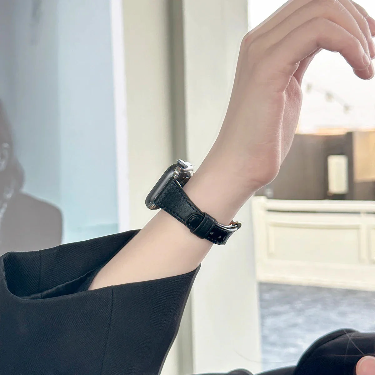 Slim Leder Armband For Apple Uhr – Ansicht 2