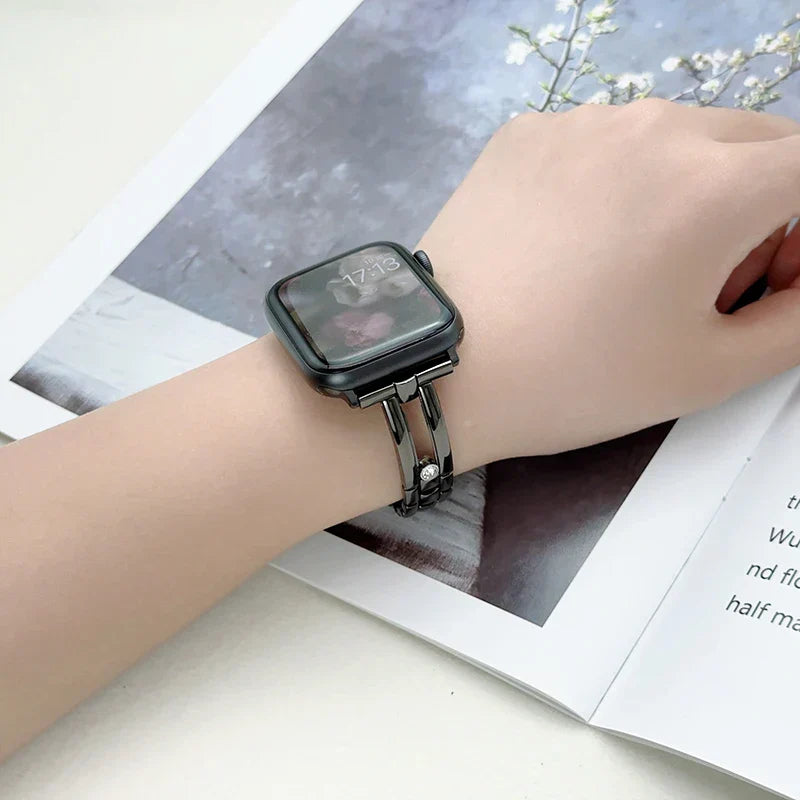 Stainless Steel Diamond Armband for Apple Uhr – Ansicht 4