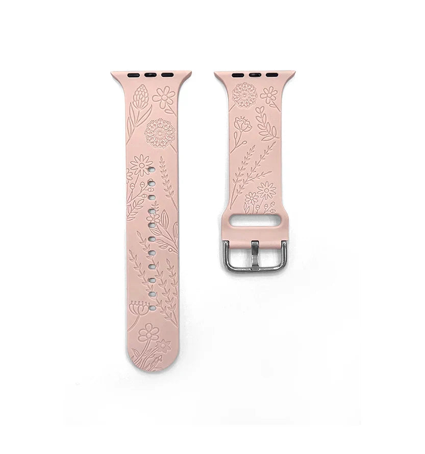 Floral Silicone Armband for Apple Uhr – Ansicht 4