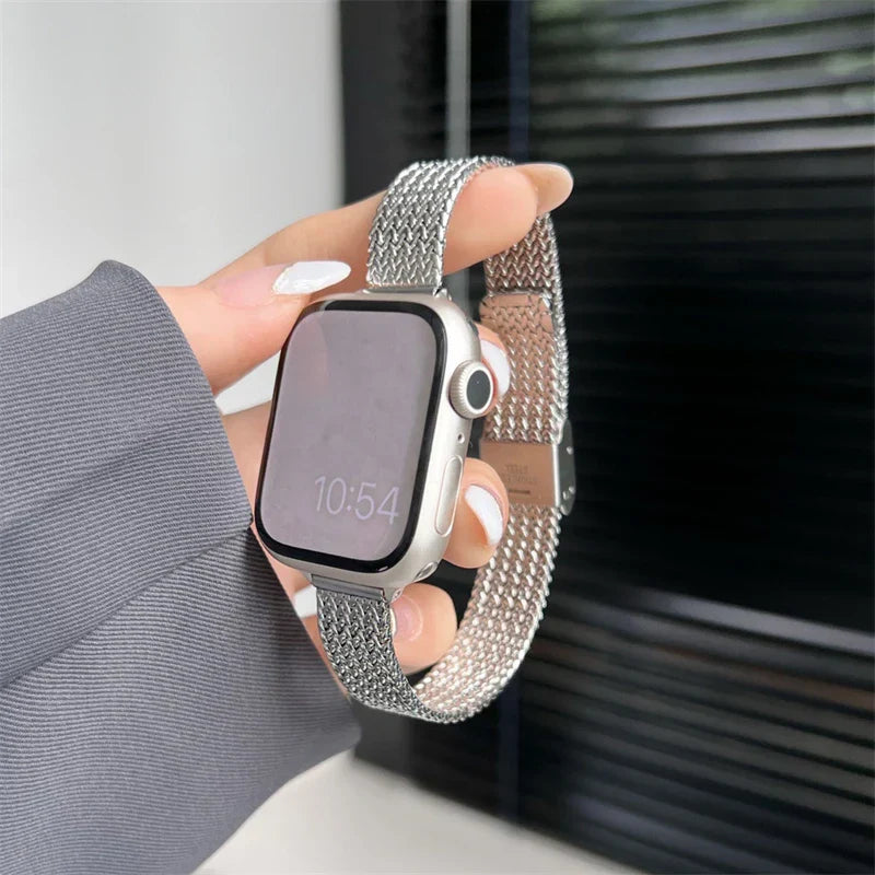Metal Gold Armband For Apple Uhr Series – Ansicht 3