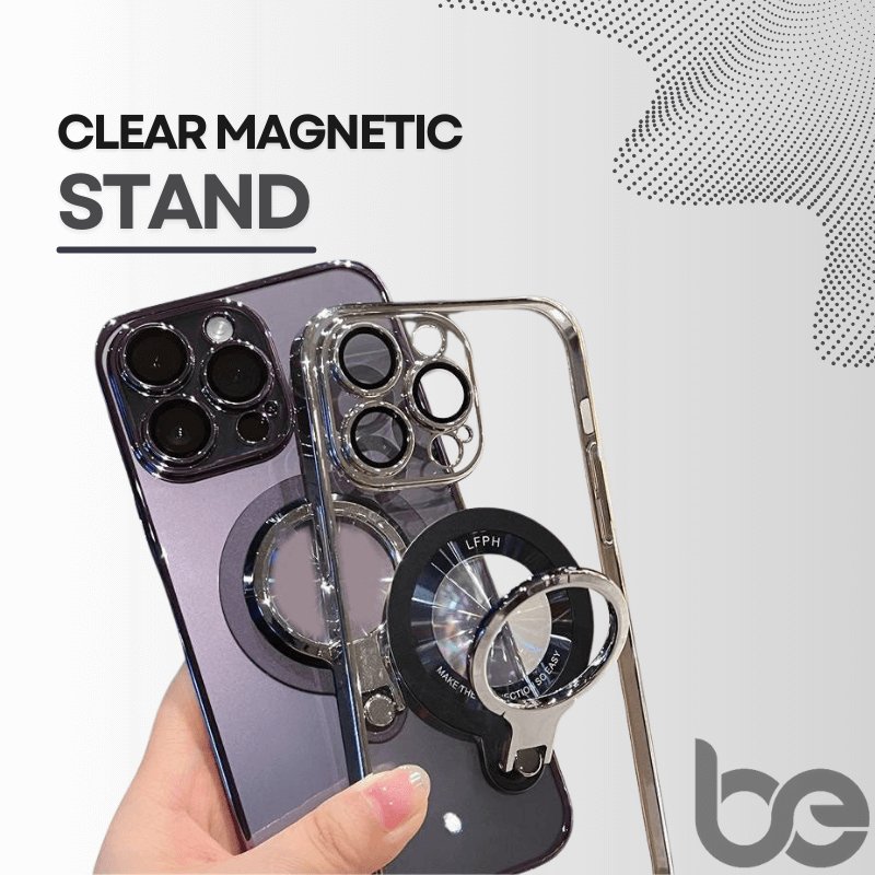 Clear Magnetic Stand iPhone Hülle – Ansicht 1