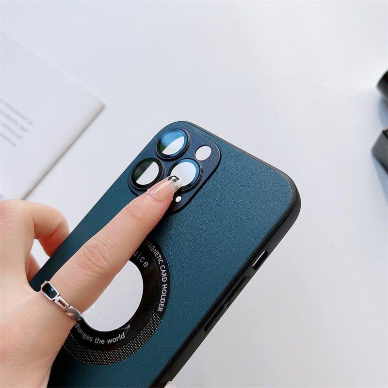 Luxury Leather Matte For Magsafe Case For iPhone - CASESFULLY