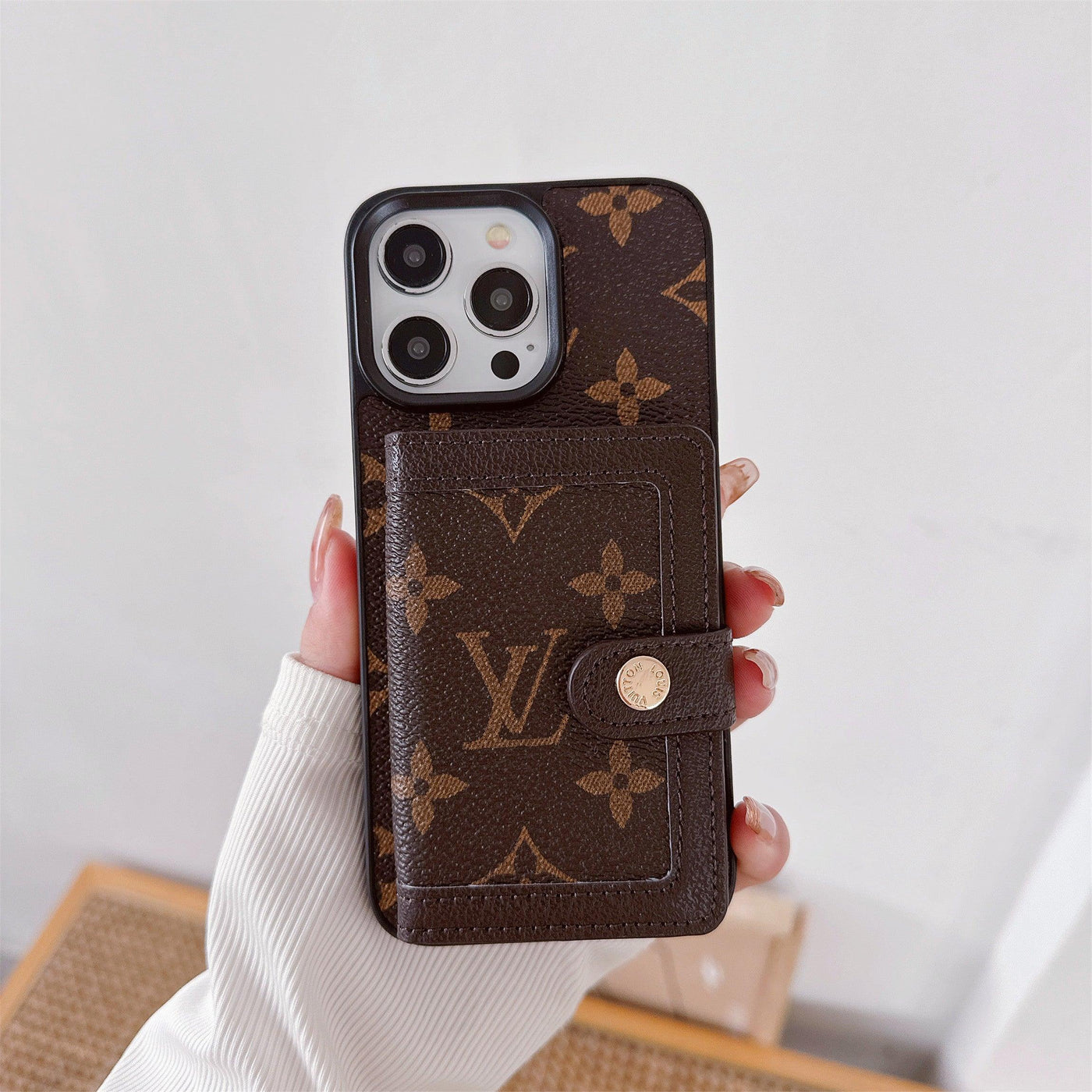 Premium LV Wallet iPhone Case - CASESFULLY