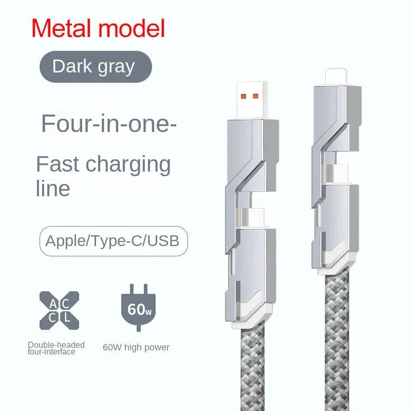 4-in-1 USB C Lightning Cable (2M): Fast Charging & Data Sync - BEIPHONE