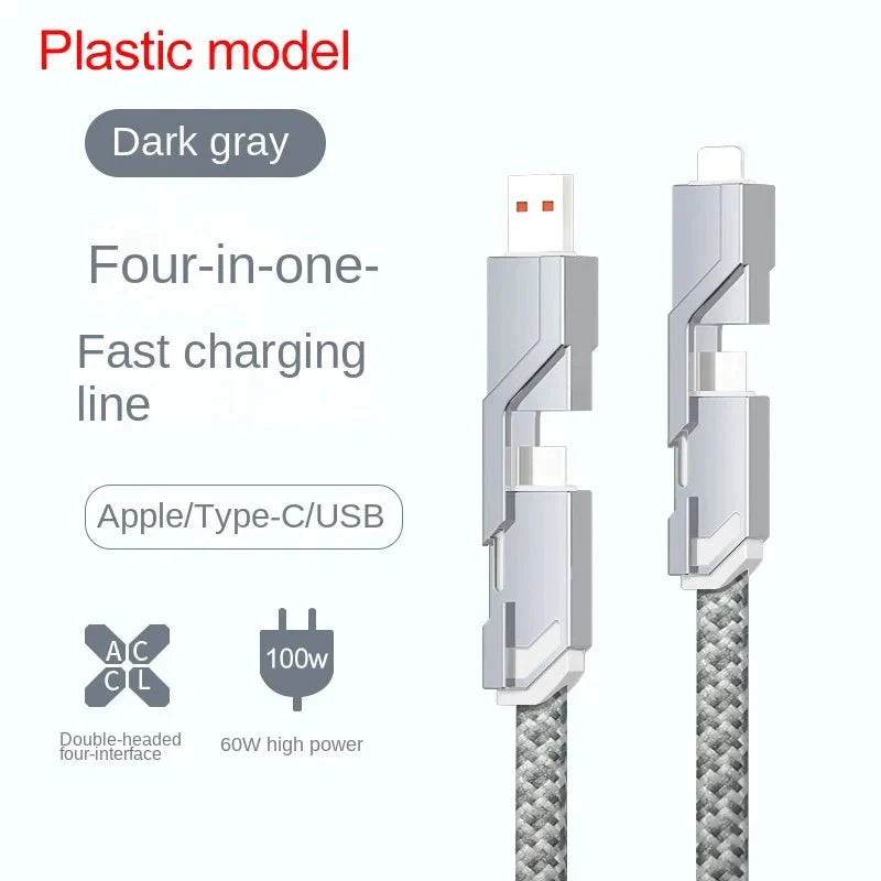 4-in-1 USB C Lightning Cable (2M): Fast Charging & Data Sync - BEIPHONE