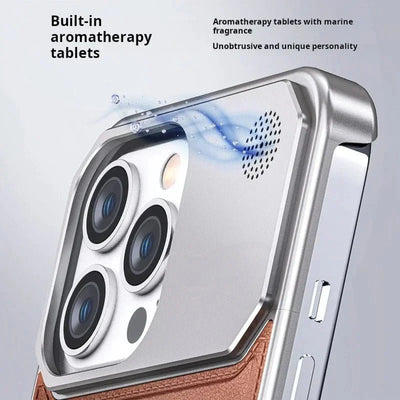 Aluminium Leather Magnetic MagSafe Case for iPhone - iphone14cases