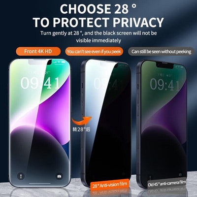 Anti Spy Privacy Screen Protector 2PCS For iPhone Series - CASESFULLY