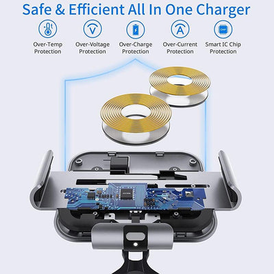 Dual-Coil Wireless Car fast Charger for Galaxy Z Fold 5 - CASESFULLY