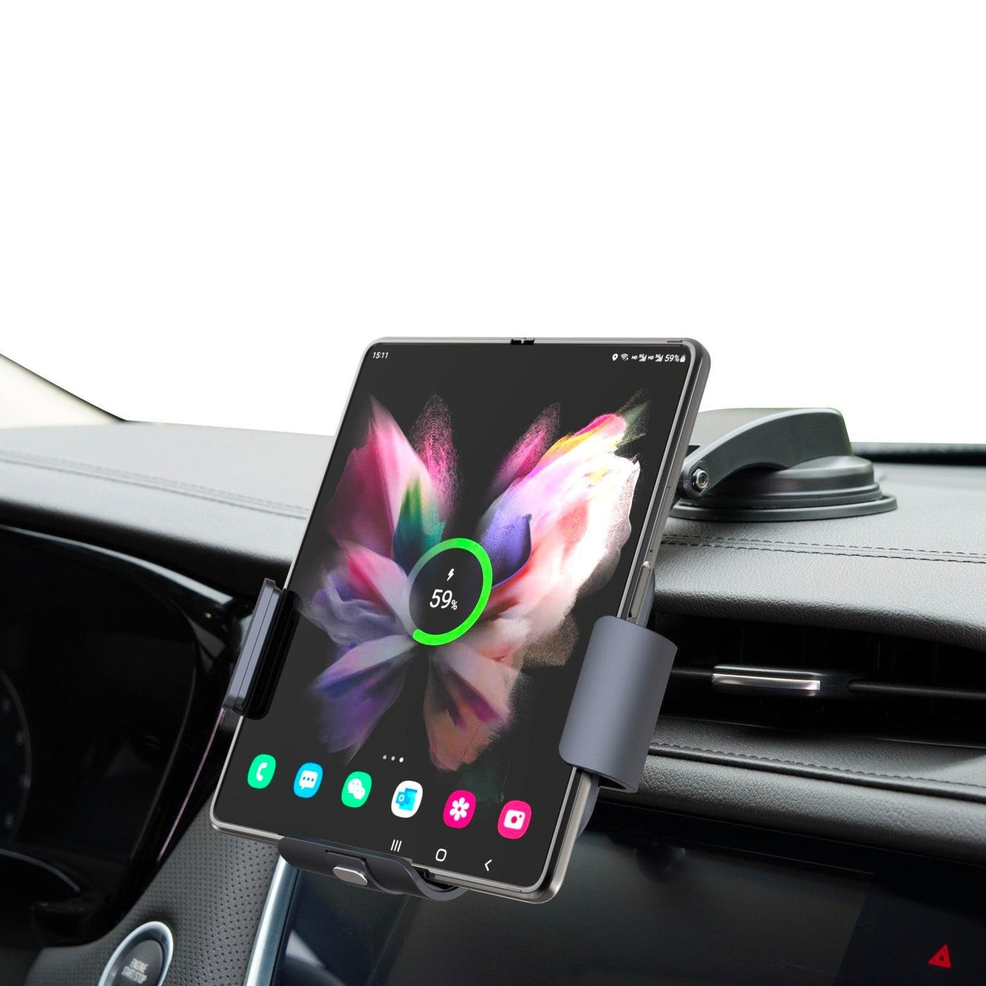 Dual-Coil Wireless Car fast Charger for Galaxy Z Fold 5 - CASESFULLY