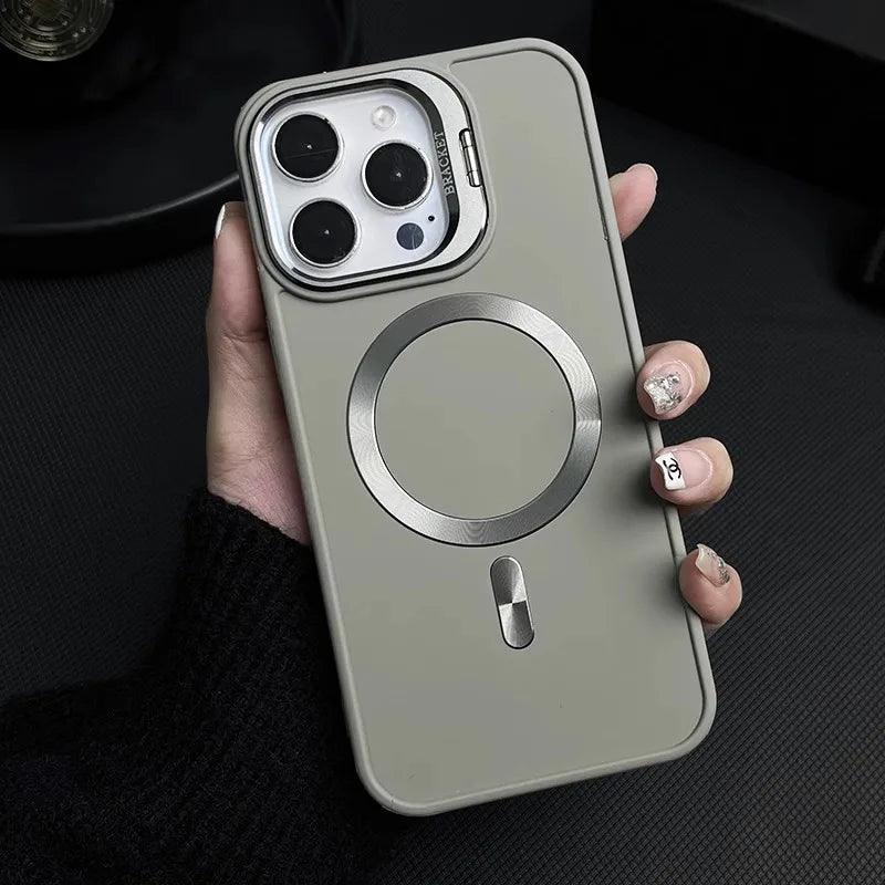 Metal Camera Holder Magnetic Phone Case for iPhone - iphone14cases