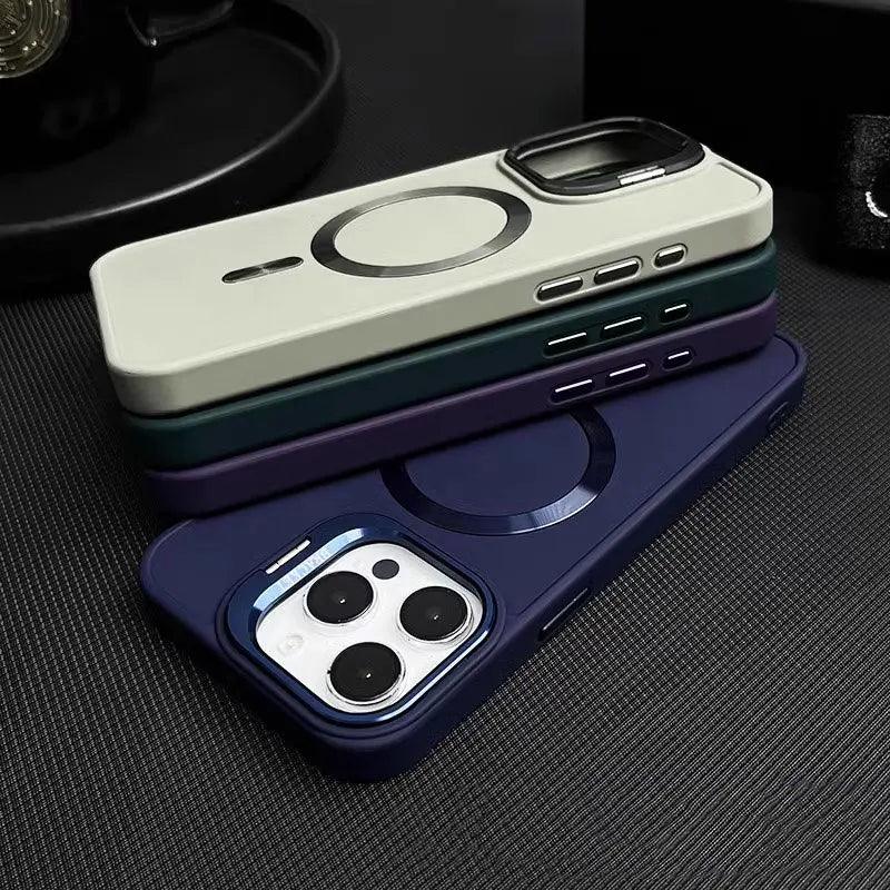 Metal Camera Holder Magnetic Phone Case for iPhone - iphone14cases