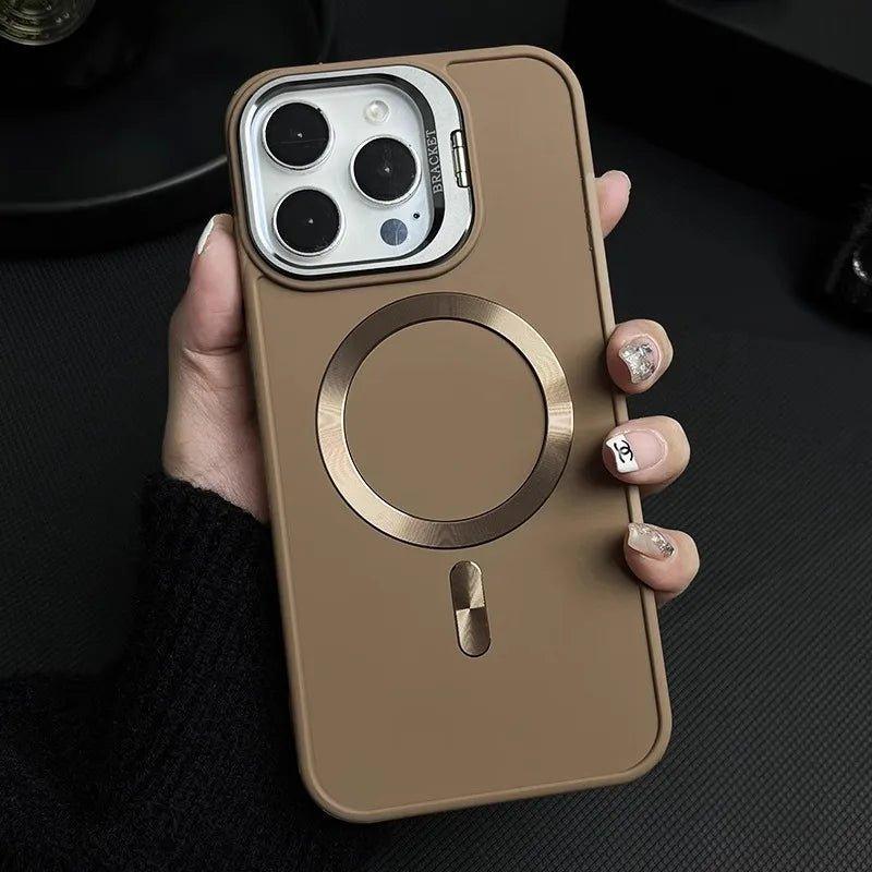 Metal Camera Holder Magnetic Phone Case for iPhone - iphone14cases